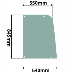 SZYBA BOCZNA PRAWA PRZEDNIA YANMAR SERIA B (G-0016)