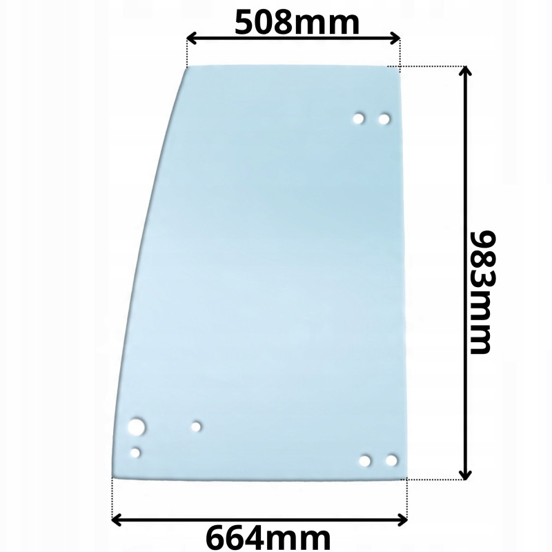 SZYBA DRZWI GÓRNA LEWA KOMATSU (G-0020)