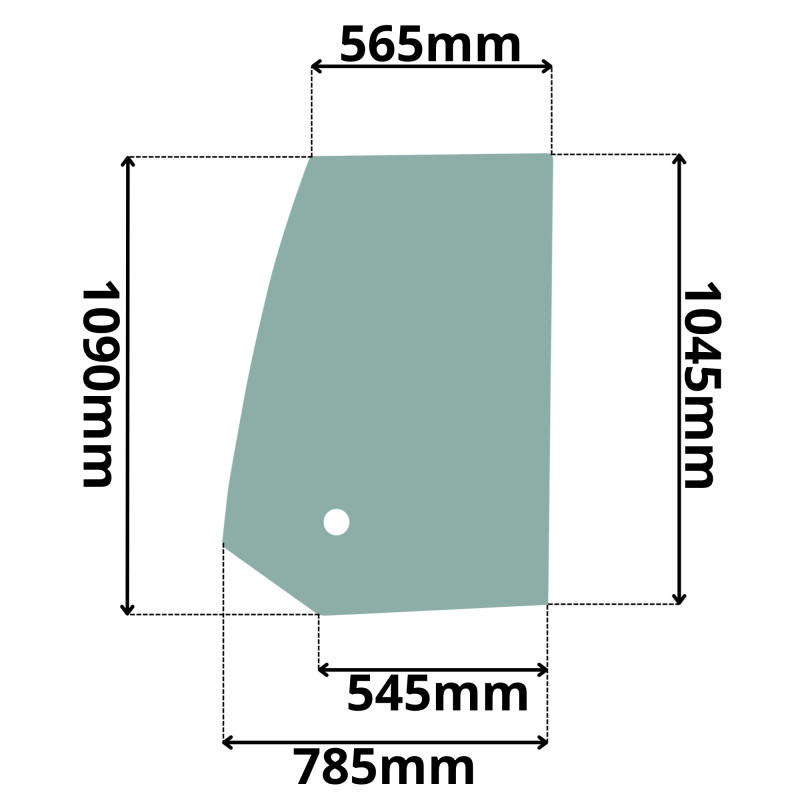 SZYBA GÓRNA DRZWI VOLVO BL- LEWA (G-0178)