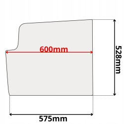SZYBA BOCZNA DRZWI DOLNA JCB (G-0074)