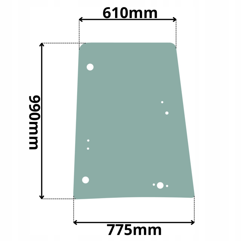 SZYBA BOCZNA ZA DRZWIAMI LEWA PRAWA CAT SERIA F2 (G-0390)