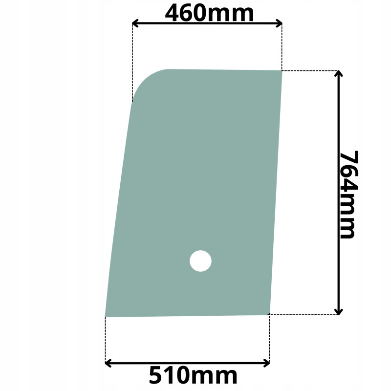 SZYBA DRZWI GÓRNA BOBCAT E17 E19 (G-0094)