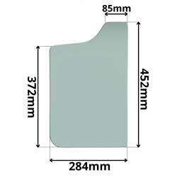 SZYBA DRZWI LEWA PRZEDNIA DOLNA TAKEUCHI TB23R (G-0098)