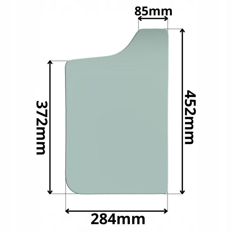 SZYBA DRZWI LEWA PRZEDNIA DOLNA TAKEUCHI TB23R (G-0098)