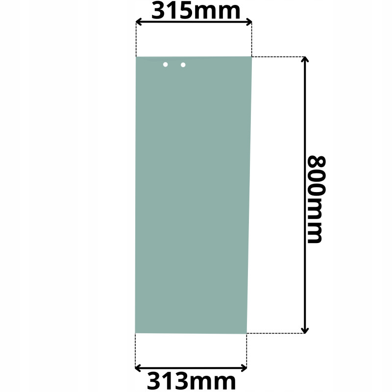 SZYBA DRZWI GÓRNA TYŁ PRZESUWANA CAT (G-0104)