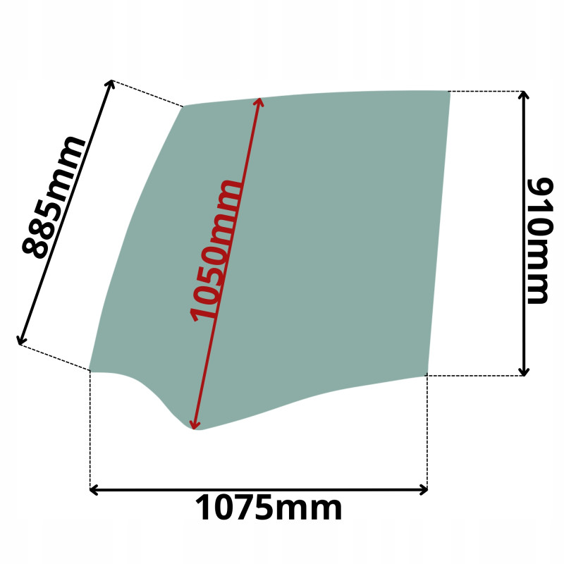 SZYBA BOCZNA PRAWA MECALAC SERIA NNW (G-0424)