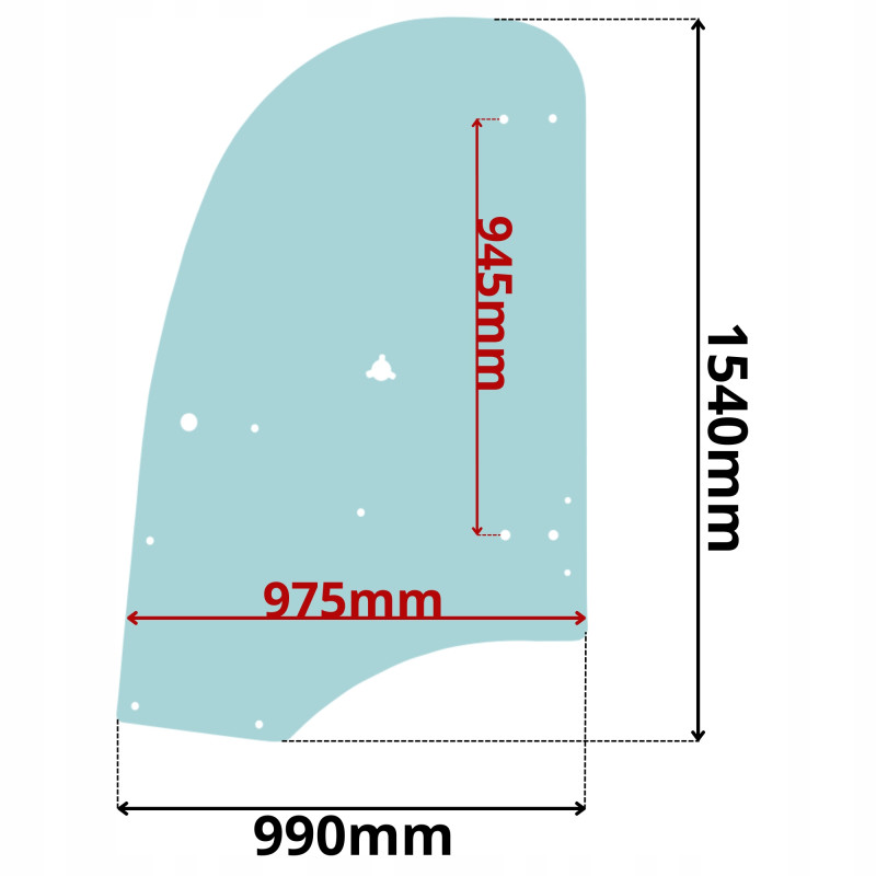 SZYBA BOCZNA LEWA PRAWA KRAMER 580 680 880 (0170)