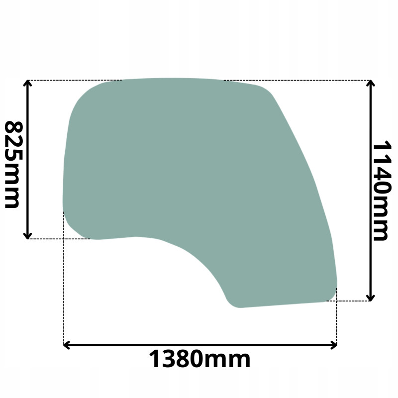 SZYBA BOCZNA BOK PRAWA JCB SERIA JS JZ (0448)