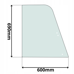 SZYBA DRZWI GÓRNA PRZEDNIA PRZESUWANA LINDE HENMAR (G-0114)