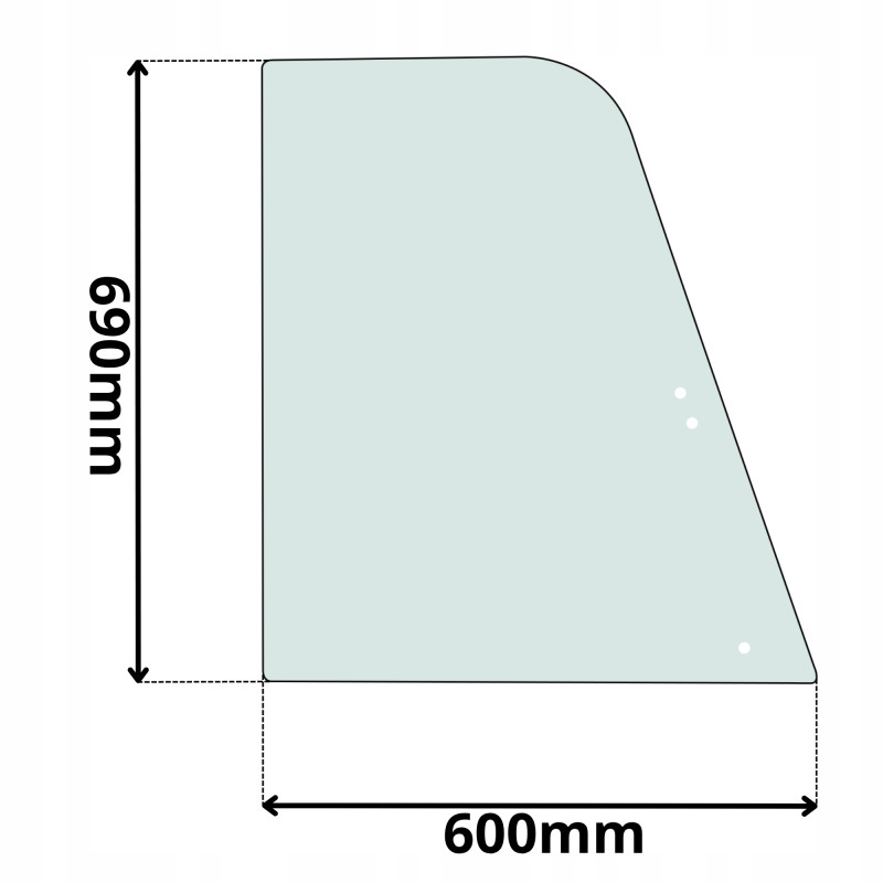 SZYBA DRZWI GÓRNA PRZEDNIA PRZESUWANA LINDE HENMAR (G-0114)