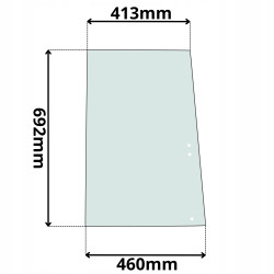 SZYBA DRZWI GÓRNA TYLNA PRZESUWANA LINDE HENMAR (G-0115)