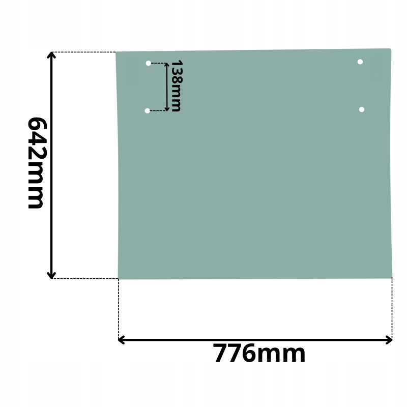 SZYBA CZOŁOWA PRZEDNIA DOLNA MECALAC 712 714 (G-0139)