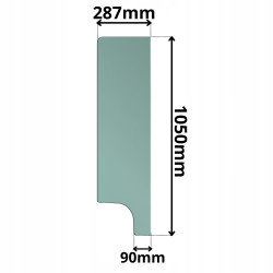 SZYBA DRZWI LEWA PRZEDNIA GRNA TAKEUCHI TB23R (G-0097)