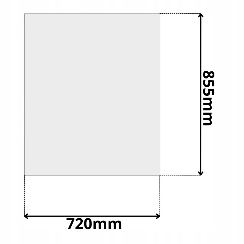 SZYBA CZOŁOWA GÓRNA PRZÓD KUBOTA KX36-161 U35-U50 (G-0084)