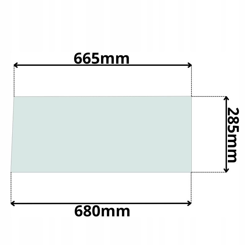 SZYBA LEWA DRZWI ŚRODKOWA CAT (G-0169)