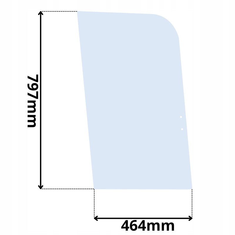 SZYBA PRAWA PRZESUWANA PRZEDNIA CAT (G-0106)