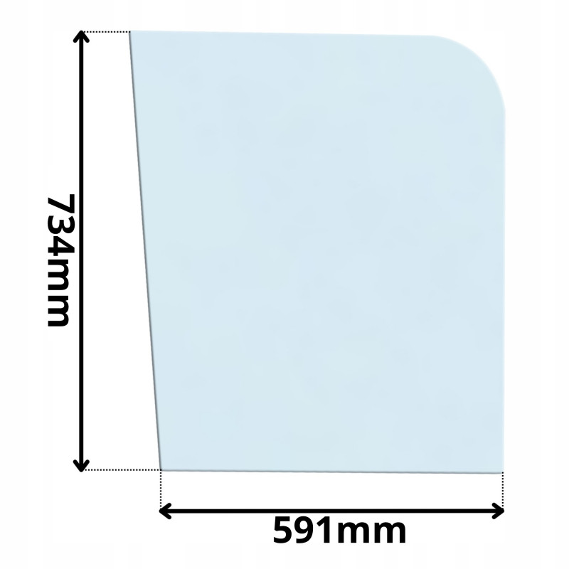 SZYBA BOK PRAWA GÓRNA PRZEDNIA CAT (G-0112)