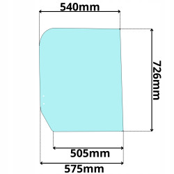 SZYBA BOCZNA PRAWA GÓNA TYLNA CAT (G-0123)