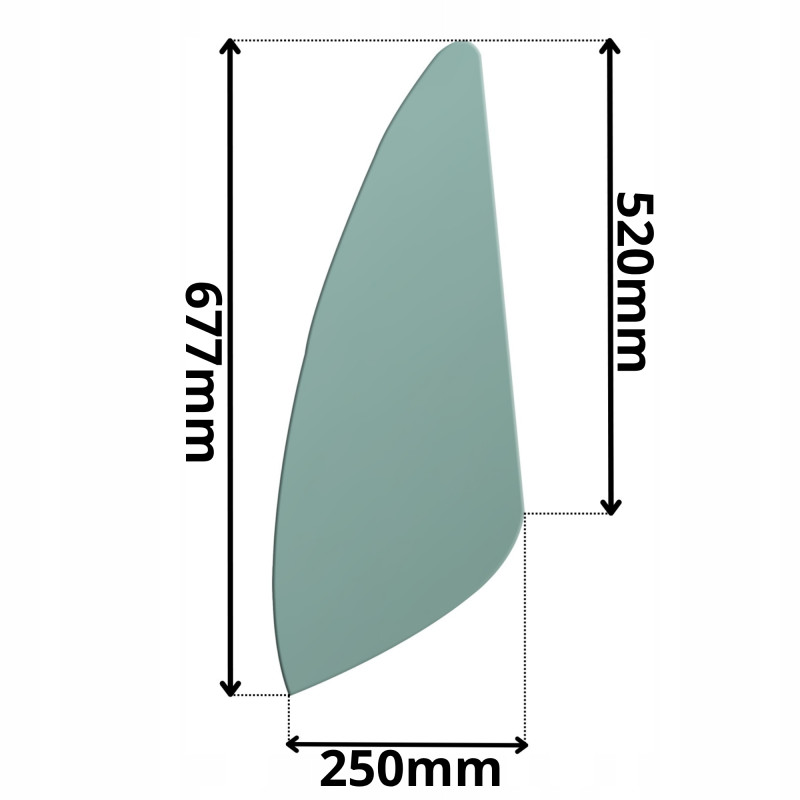SZYBA LEWA DRZWI GÓRNA PRZEDNIA MANITOU (G-0136)
