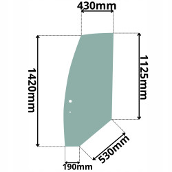 SZYBA DRZWI MECALAC 6 MCR 8 MCR 10 MCR od 2013 (G-0159)