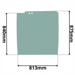 SZYBA CZOŁOWA PRZEDNIA GÓRNA MECALAC (G-0419)