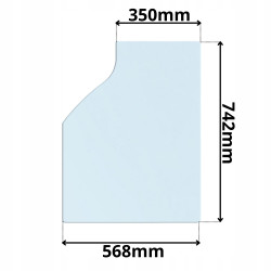 SZYBA DRZWI LEWA DOLNA CAT (G-0108)