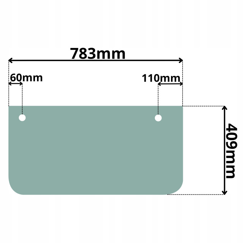 SZYBA CZOŁOWA PRZEDNIA DOLNA KOMATSU PC MR (G-0121)