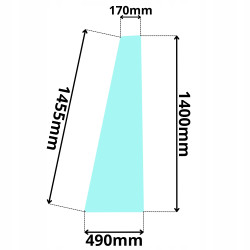 SZYBA TYŁ TYLNA LEWA PRAWA NAROŻNA CAT SERIA C D (G-0125)
