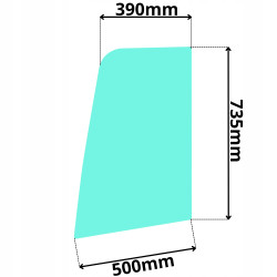 SZYBA DRZWI GÓRNA KUBOTA KX41-3V (G-0160)