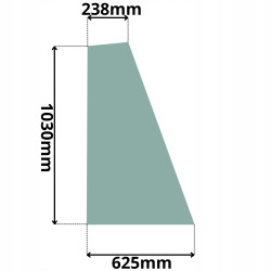 SZYBA PRZEDNIA CZOŁOWA NAROŻNA LEWA PRAWA KOMATSU WA SERIA 6 (G-0371)