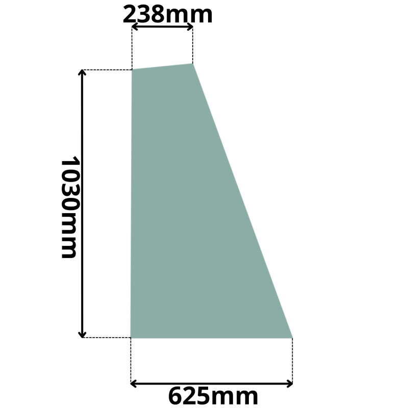SZYBA PRZEDNIA CZOŁOWA NAROŻNA LEWA PRAWA KOMATSU WA SERIA 6 (G-0371)