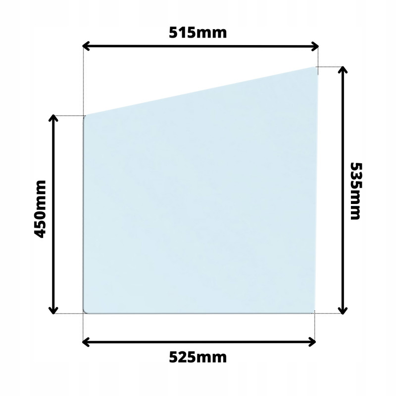 SZYBA DRZWI LEWA DOLNA KUBOTA KX (G-0083)