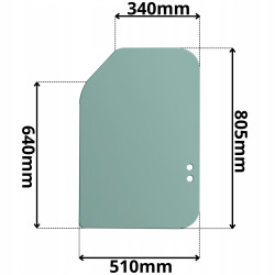 SZYBA DRZWI LEWA GÓRNA TYLNA VOLVO EC EW (G-0162)
