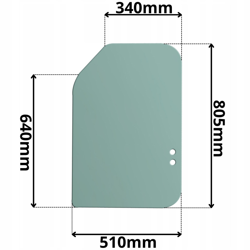 SZYBA DRZWI LEWA GÓRNA TYLNA VOLVO EC EW (G-0162)