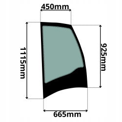 SZYBA BOCZNA ZA DRZWIAMI MECALAC MWR MCR GITA (G-0368)