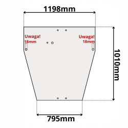 SZYBA TYŁ TYLNA FERMEC TEREX MASSEY FERGUSON CASE (G-0422)