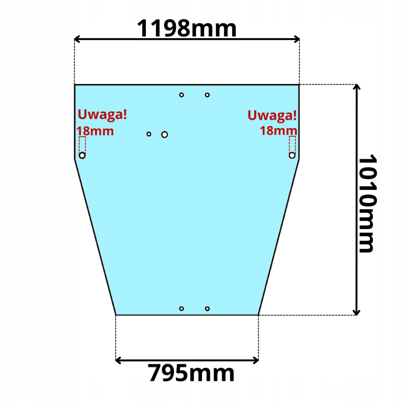 SZYBA TYŁ TYLNA FERMEC TEREX MASSEY FERGUSON CASE (G-0414)