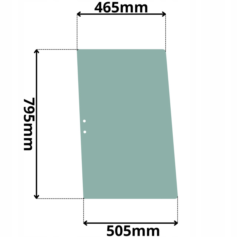 SZYBA BOCZNA PRAWA TYLNA PRZESUWANA KUBOTA KX080-4 (G-0087)