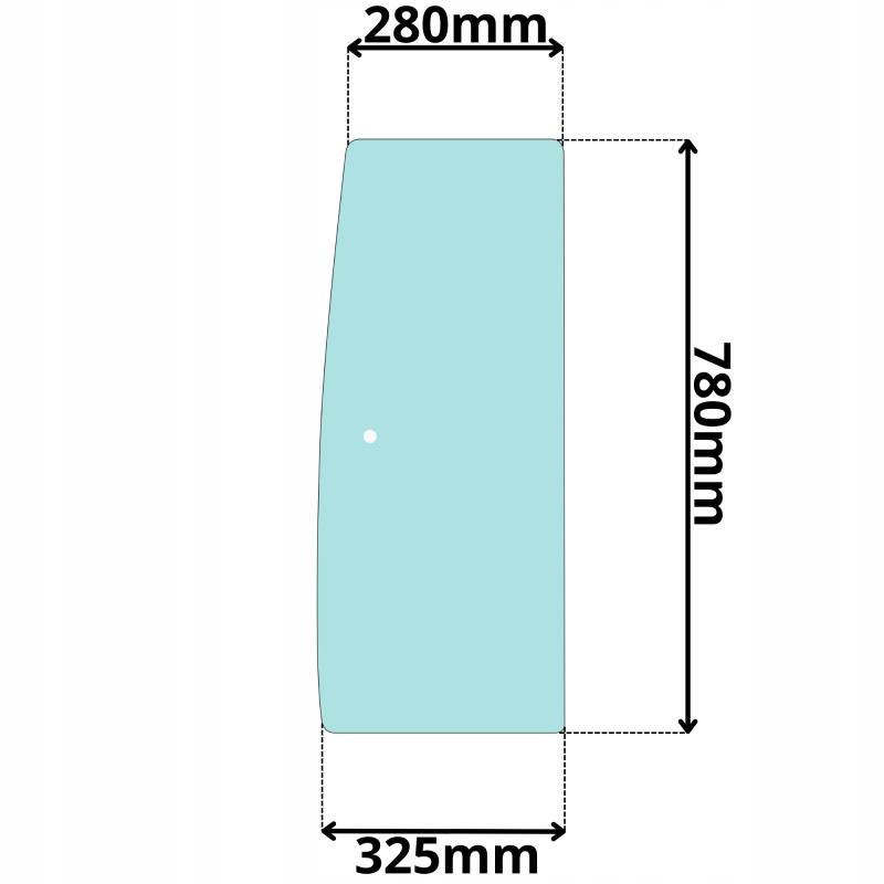 SZYBA BOCZNA PRAWA PRZESUWANA TYLNA HITACHI FIAT (G-0174)