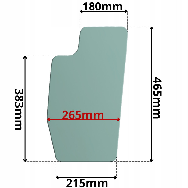 SZYBA LEWA DRZWI DOLNA PRZEDNIA YANMAR VIO KOBELCO (G-0147)