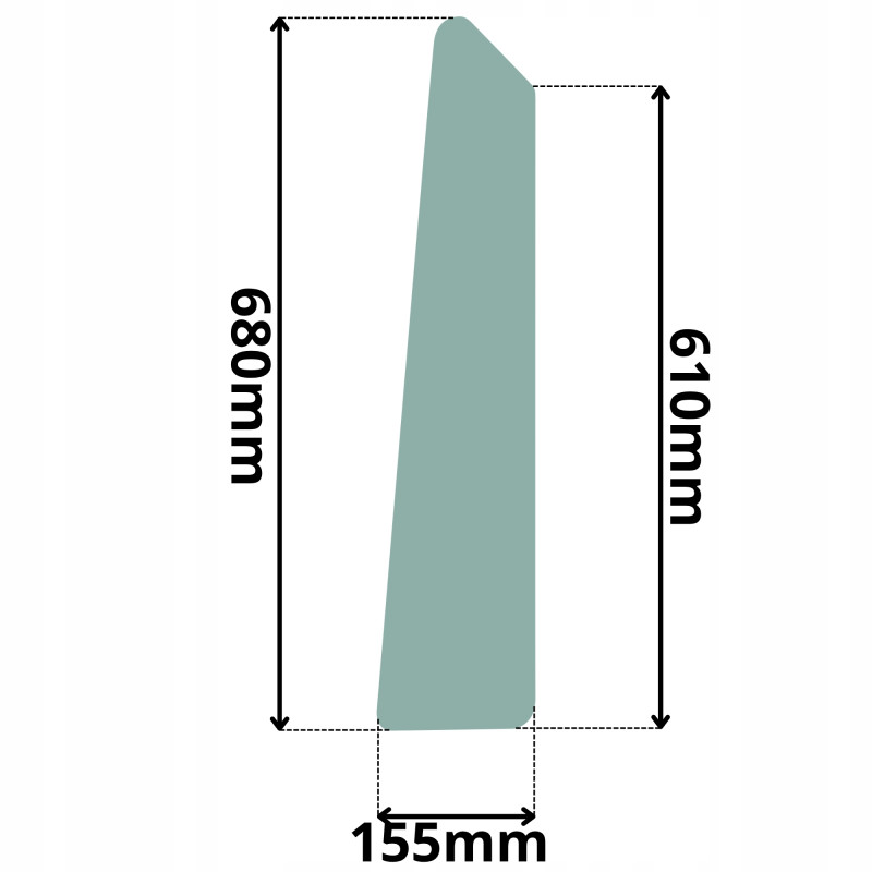 SZYBA LEWA DRZWI GÓRNA TYLNA YANMAR VIO KOBELCO (G-0148)