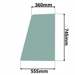 SZYBA BOCZNA PRZESUWANA PRZEDNIA BOBCAT PRAWA LEWA (G-0170)