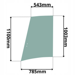 SZYBA BOCZNA PRAWA LEWA KOMATSU WB (G-0187)