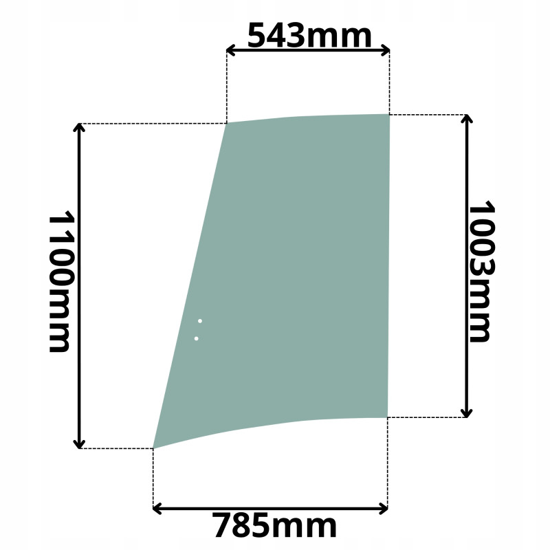 SZYBA BOCZNA PRAWA LEWA KOMATSU WB (G-0187)