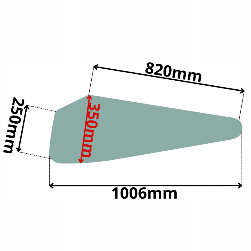 SZYBA DRZWI DOLNA CAT SERIA B BL (G-0282)