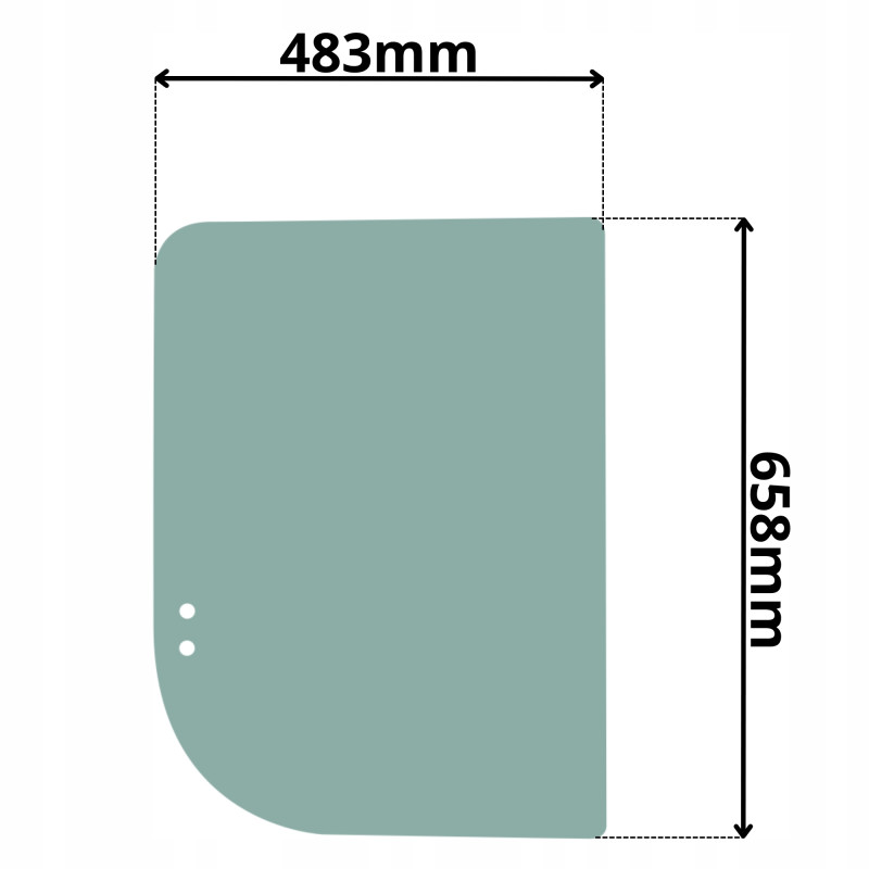SZYBA BOCZNA PRAWA TYLNA PRZESUWANA CAT CR (G-0304)