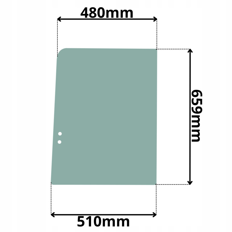 SZYBA BOCZNA PRAWA PRZEDNIA PRZESUWANA CAT CR (G-0305)