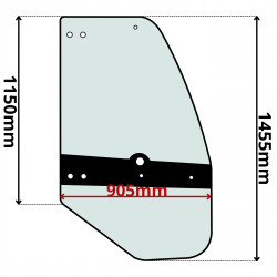 SZYBA DRZWI PRAWA KOMATSU SERIA WA (K-0568)-SITODRUK