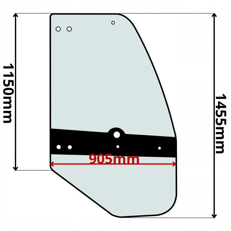 SZYBA DRZWI PRAWA KOMATSU SERIA WA (K-0568)-SITODRUK
