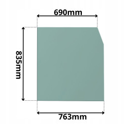 SZYBA PRZEDNIA CZOŁOWA GÓRNA KUBOTA (G-0195)